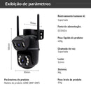 Câmera de segurança Wi-Fi 6MP e 4K inteligentes 360 Bluetooth