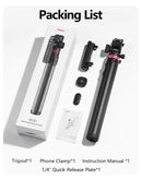 Tripé de liberação rápida Ulanzi MT-78 para câmera, smartphone, luz de preenchimento, tripé de 1,85 m para selfies com controle remoto