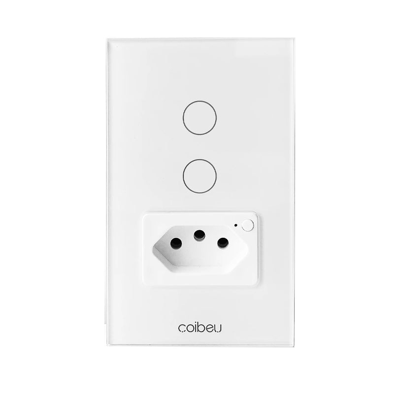 Interruptor Inteligente Tuya Compatível Alexa, Smart Switch com Neutro, APP e WiFi por Toque,