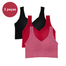 Sutiã esportivo feminino de 3 peças, roupa íntima para academia, roupa íntima feminina, sutiã respirável sem costura