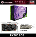 Placa de vídeo AMD RX 580 8GB 2048SP Gaming Graphics Card GDDR5 256Bit PCI Express 3.0 ×16 Radeon GPU para PC (Brasil)