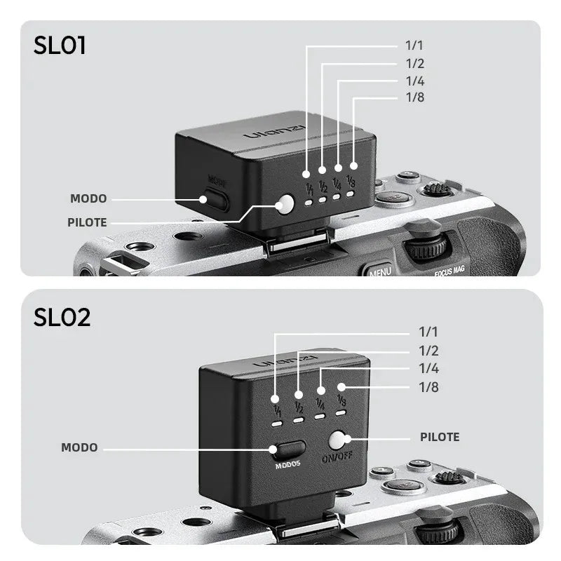 Ulanzi SL01 SL02 Mini Câmera Flash Light SpeedLite GN8 6500K para Canon Sony Nikon Fuji Câmera DSLR Vlog Live Fotografia ao ar livre