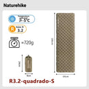 Naturehike Colchão inflável para acampamento 3.2/5.8 R Value Ultraleve para acampamento ao ar livre Colchão portátil dobrável para dormir