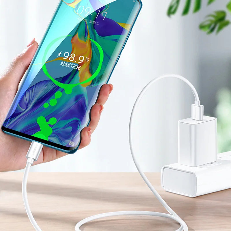 Cabo USB tipo C de carregamento rápido para dispositivos Android