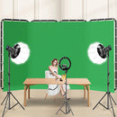 Cenário de tela verde Chromakey grande portátil com suporte para fotografia, sistema de suporte para gravação de vídeo e foto 240x400 cm