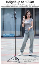 Tripé de liberação rápida Ulanzi MT-78 para câmera, smartphone, luz de preenchimento, tripé de 1,85 m para selfies com controle remoto