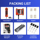 Controle remoto industrial à prova d'água e resistente à poeira para guindaste HENJEL H208 com interruptor de dupla velocidade e controle remoto sem fio de 12 V/24 V CC.