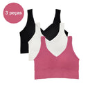 Sutiã esportivo feminino de 3 peças, roupa íntima para academia, roupa íntima feminina, sutiã respirável sem costura