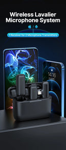 Microfone de lapela sem fio Ulanzi J12 com mini microfone para gravação de áudio e vídeo, plug-play para smartphone Android e iPhone, transmissão ao vivo