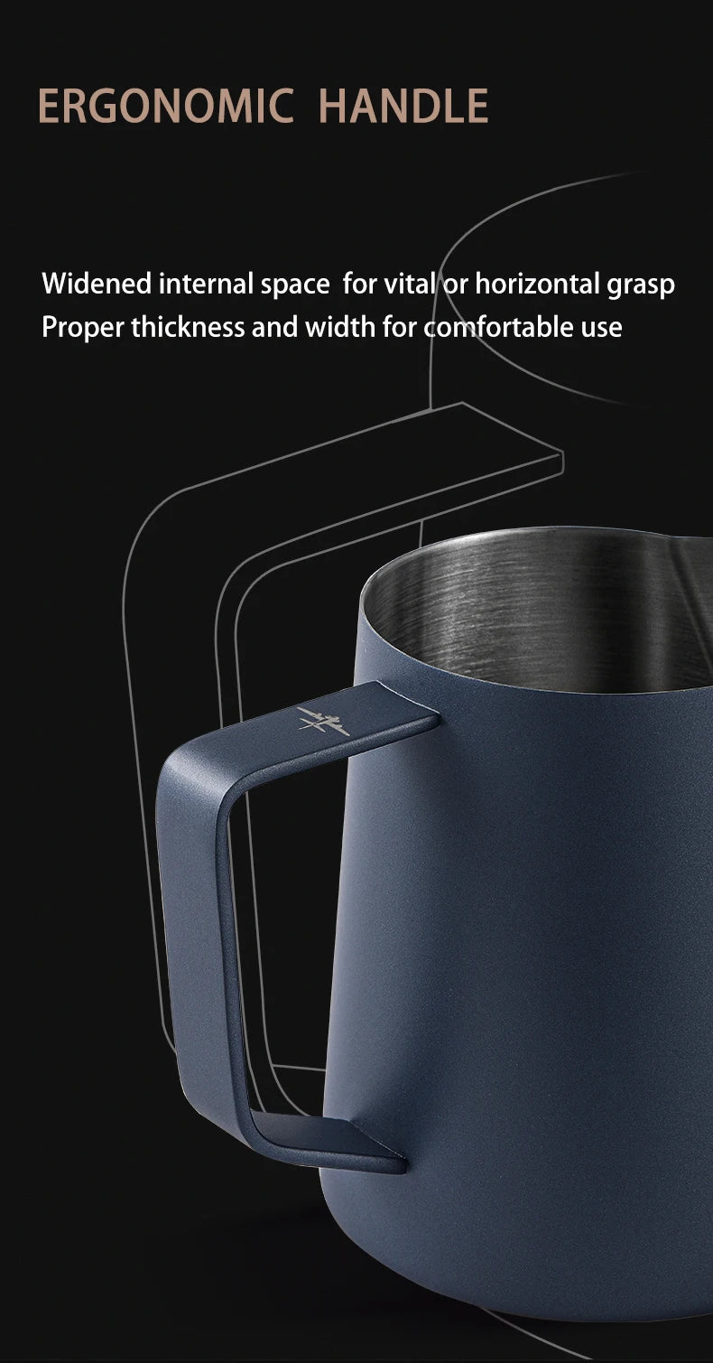 Jarra para vaporização de leite rosa MHW-3BOMBER, 500/600ml, jarra para arte em latte, aço inoxidável, xícara de expresso, utensílios para vaporização de leite