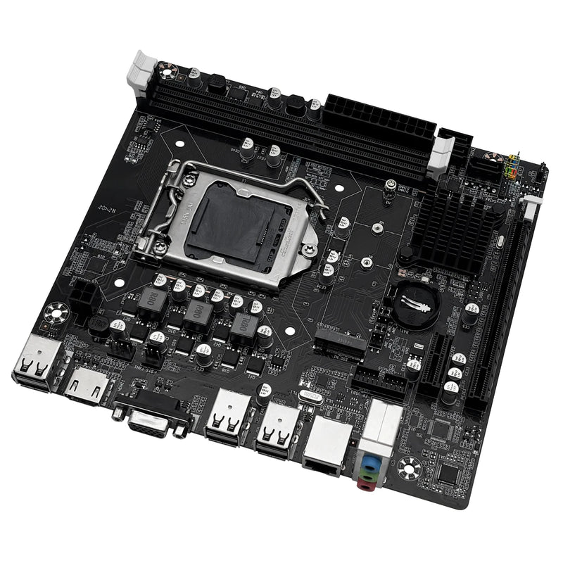 Placa-mãe MACHINIST H61 M.2 NVME PCIEx16 DVI com suporte para memória RAM DDR3 de canal duplo e processadores Intel Core de 2ª/3ª geração, soquete LGA1151, para PC desktop.
