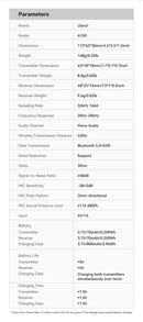 Microfone de lapela sem fio Ulanzi A100 para câmera iPhone 16 15 Pro Max Android DJI Action Pocket 3 com gravação dupla ao vivo