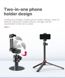 Tripé Ulanzi MT-44 com 1,46 m de extensão para selfies, tripé com braçadeira para celular, câmeras, celulares, Samsung, iPhone, Huawei, Xiaomi
