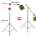 Suporte de luz de aço inoxidável SH 2,8 m para serviço pesado, peso de carga de 10 kg, tripé de suporte para estúdio fotográfico com luz LED
