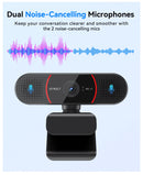 Webcam 4K com tripé EMEET USB para computador, com foco automático e microfones para streaming, compatível com Zoom/Teams/OBS/PC/Mac/Laptop.