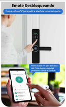 Fechadura eletrônica de porta de impressão digital aplicativo desbloqueio remoto para casa apartamento Tuya wifi