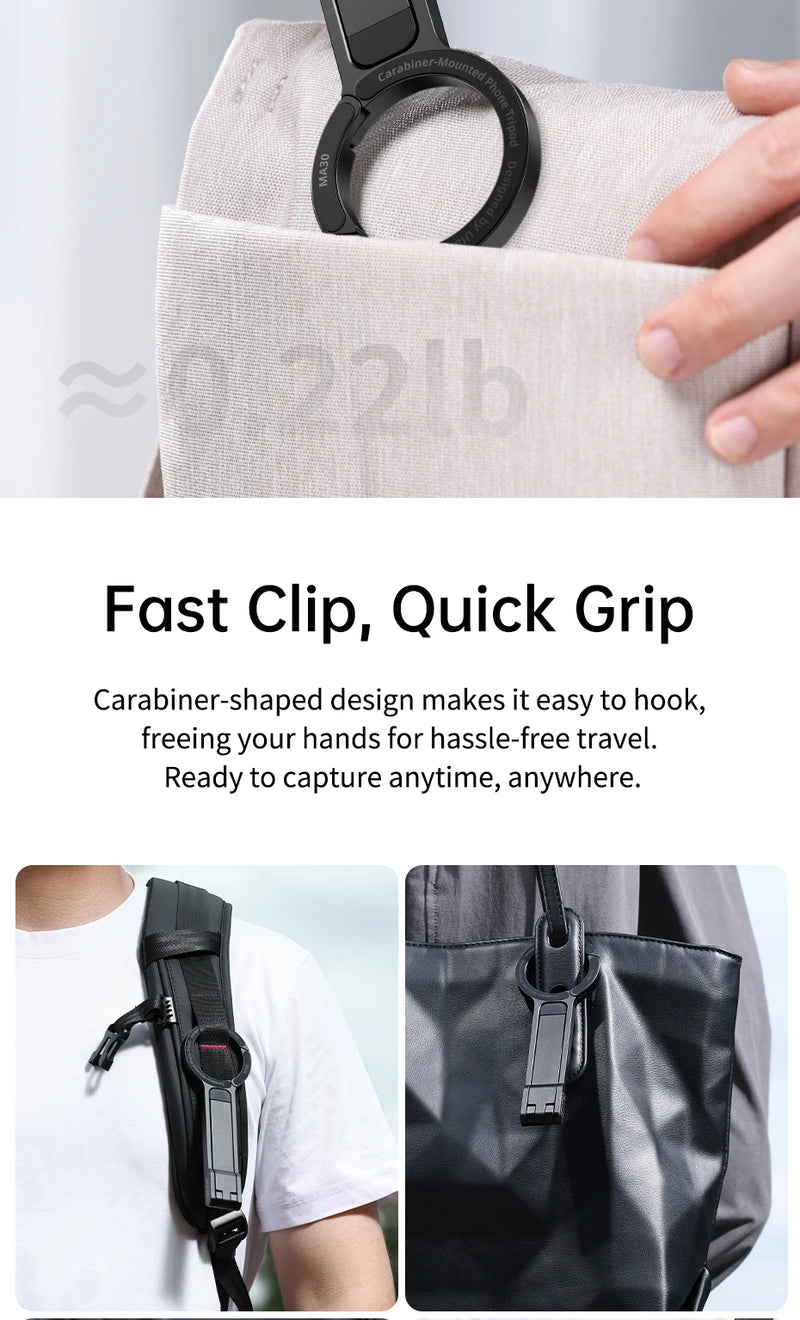 Ulanzi MA30 Magsafe Phone Tripod Dual-sided Magnetic Phone Holder Phone Stand for Iphone 16 15 Outdoor Travel Vlog LiveStreaming