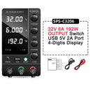 Fonte de alimentação KUAIQU DC 30V 10A, fonte de alimentação de bancada DC regulada por comutação ajustável, 12V 24V 48V 60V 120V, carregamento inteligente