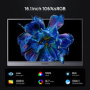 Monitor portátil de 16,1 polegadas, 100% sRGB, 144Hz, para laptop, com portas USB-C e mini HDMI, e bolsa para armazenamento.