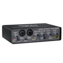 Placa de som profissional TEYUN Q-24 com monitor para guitarra elétrica, ideal para gravações ao vivo, transmissões e estúdios de canto em computadores e PCs.