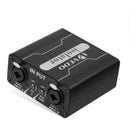 Isolador de áudio VEDO GX200, mixer de dois canais com entrada XLR de 6,5 mm, filtro de terra comum para microfone e redução de ruído.