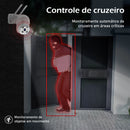 Câmera de vigilância Icsee preta Wi-Fi, monitor de câmera de segurança 4K Ultra HD, câmera de segurança Wi-Fi à prova d'água