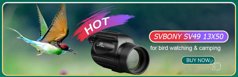 SVBONY Monoculars SV49 13/10-30X50 Telescope Professional Powerful Spyglass For Tourism Camping Gifts For Teenagers