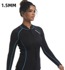 Jaqueta Térmica de Mergulho, Surf, Pesca Manga Longa Masculina ou Feminina DEMMET 1,5mm/3mm de Neoprene