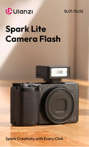Ulanzi SL01 SL02 Mini Câmera Flash Light SpeedLite GN8 6500K para Canon Sony Nikon Fuji Câmera DSLR Vlog Live Fotografia ao ar livre