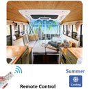 Ar condicionado elétrico de teto Treeligo 12V/24V 13500BTU para trailers, motorhomes e vans. Ideal para estacionamento e transporte em veículos recreativos, caminhões, trailers e caravanas.