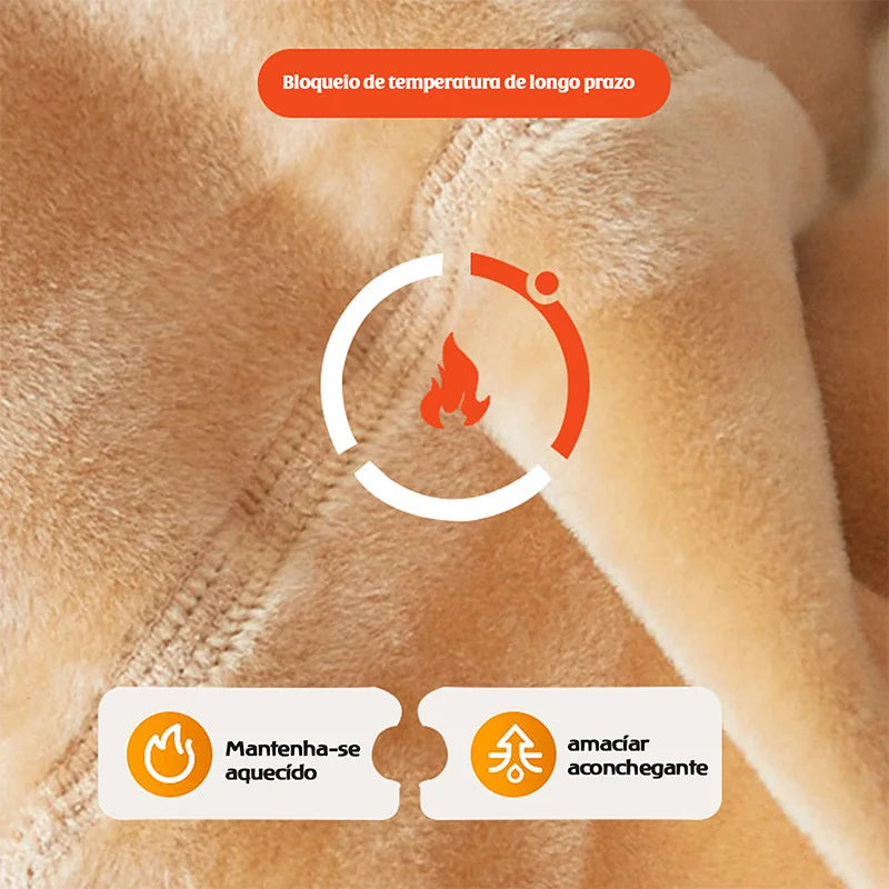 Meia-calça acolchoada quente e fria, meia-calça elástica de inverno para mulheres, superquente, de pelúcia, com pé