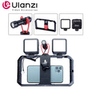 Ulanzi Smartphone Cage Filmmaking Case Small U Rig Hand Grip Phone Video Stabilizer com Cold Mount para iPhone 13 14 15 Android