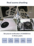 Ar condicionado elétrico de teto Treeligo 12V/24V 13500BTU para trailers, motorhomes e vans. Ideal para estacionamento e transporte em veículos recreativos, caminhões, trailers e caravanas.