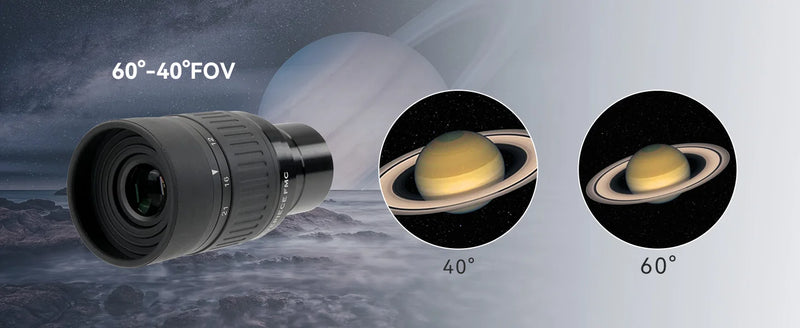 Ocular Svbony SV135 com zoom de 1,25" de 7 mm a 21 mm, design óptico totalmente multirrevestido, para usuários de óculos