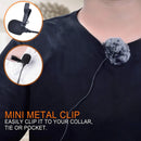 Microfone de lapela Comica XLR, omnidirecional de 3 pinos CVM-V02O para filmadoras Canon Sony Panasonic