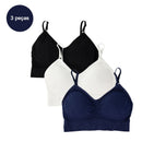 Lingerie feminina de 3 peças, sutiãs curtos, sutiãs sensuais, tops femininos, frete grátis, sutia poliéster 90%