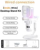 Microfone para jogos USB com fio Comica Uni D Uni A para PC, laptop, telefone, microfone condensador com cancelamento de ruído e iluminação RGB