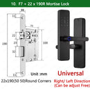 Fechadura elétrica de porta com impressão digital Bluetooth RAYKUBE F7 TT, versão com voz em português/inglês e alça maior