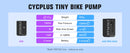 Bomba portátil mini CYCPLUS AS2 para bicicleta, infladora de ar sem fio com válvulas Presta e Schrader, acessórios para mountain bike e bicicletas de montanha.