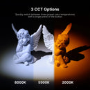 Lanterna de videografia com zoom Ulanzi LM07 Luz de fotografia bicolor Brilho regulável Videolight 2000-8000K CCT para exteriores