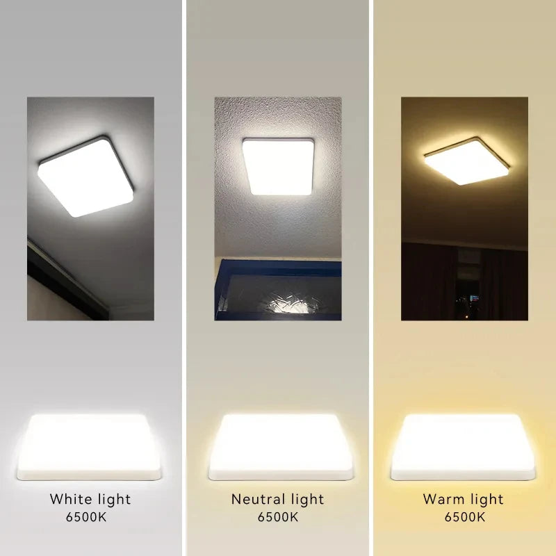 Luminária de teto LED 110V 220V à prova d'água, moderna, 20W/30W/40W/50W para sala de estar, quarto, banheiro e cozinha