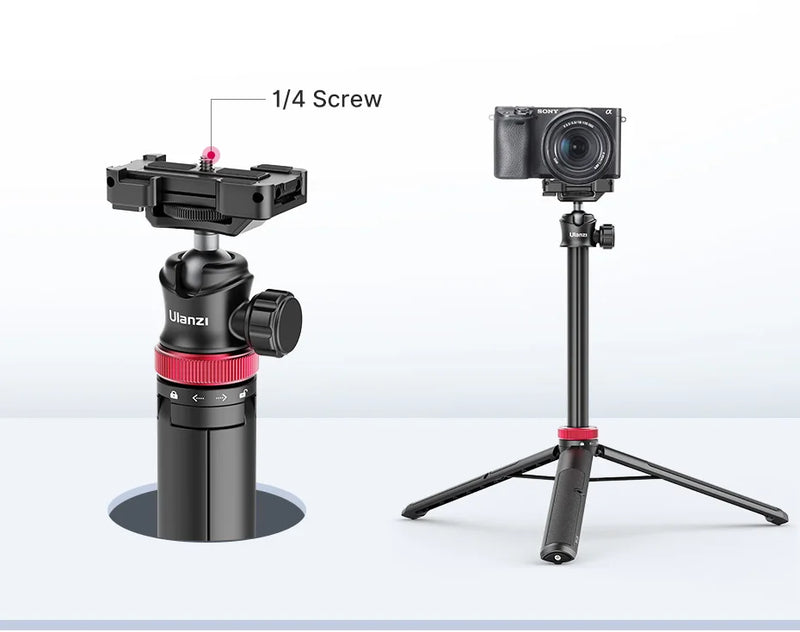 Ulanzi MT-44 Tripé extensível para selfies e vlogs com suporte para celular, câmera DSLR, vídeo, vlog e transmissão ao vivo