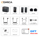 Microfone de lapela sem fio Comica Vimo C C3 C2 C1 2.4G para câmera de smartphone, vlog, streaming de YouTube vs Rode GO II