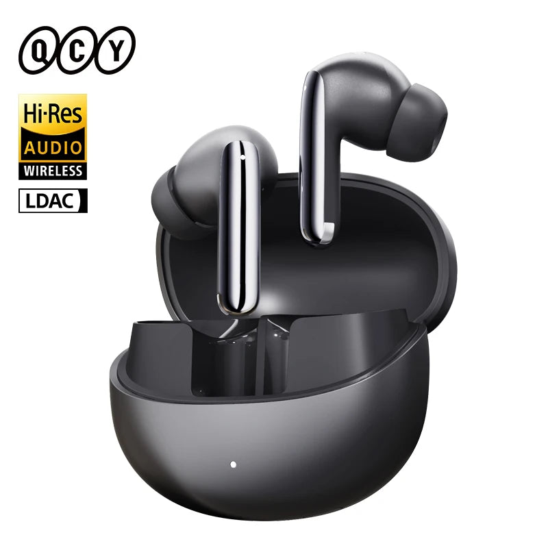 Fones de ouvido QCY MeloBuds Pro ANC Bluetooth 5.3 sem fio 46dB híbrido ANC Hi-Res LDAC fones de ouvido 6 microfones 34h detecção intra-auricular