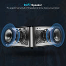 Projetor Horlat 4K UHD de 35000 lúmens com Android 12, Wi-Fi 6, Bluetooth 5.2 e 64 GB de RAM, resolução nativa de 1080p Full HD, ideal para home theater e filmes na Netflix.