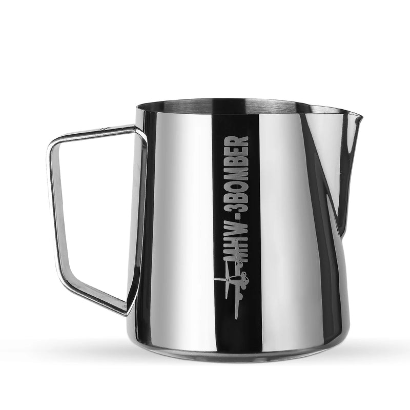 Jarra para vaporização de leite rosa MHW-3BOMBER, 500/600ml, jarra para arte em latte, aço inoxidável, xícara de expresso, utensílios para vaporização de leite