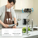 Kit estabilizador gimbal FeiyuTech VB4 para smartphone com rastreamento por IA e luz de preenchimento integrada, haste de extensão de 216 mm, para iPhone/Android.