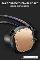 Ventilador e radiador PWM de refrigeração líquida Wovibo 120mm para processador com 4 pinos RGB compatível com Intel 115x 1200 1700 2011 X79 X99 AM3 AM4