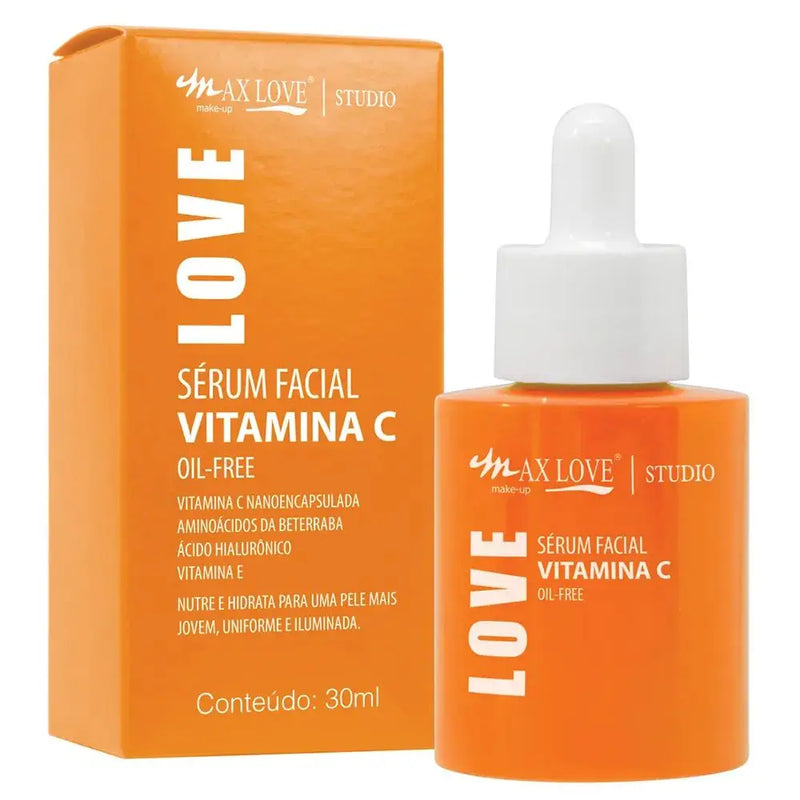 Kit C/3 Sérum Max Love Vitamina C + Sérum 3 em 1 + Sérum Rosa Mosqueta