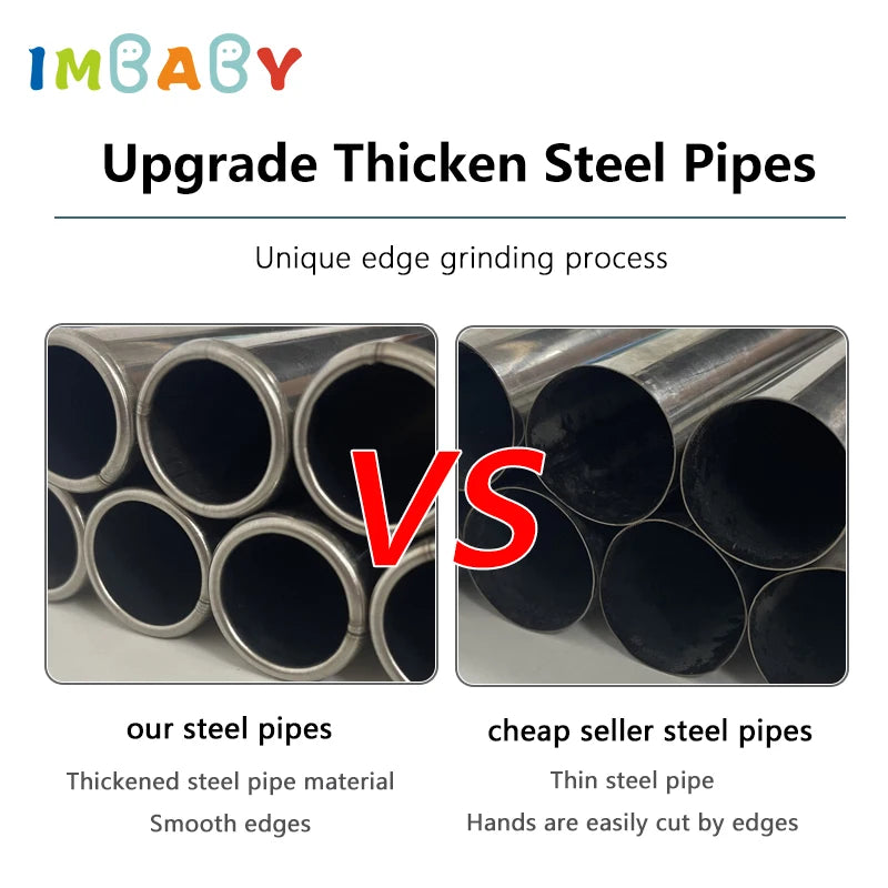 Cercado infantil IMBABY para uso interno, com barreira de segurança, piscina seca e área de recreação para crianças.